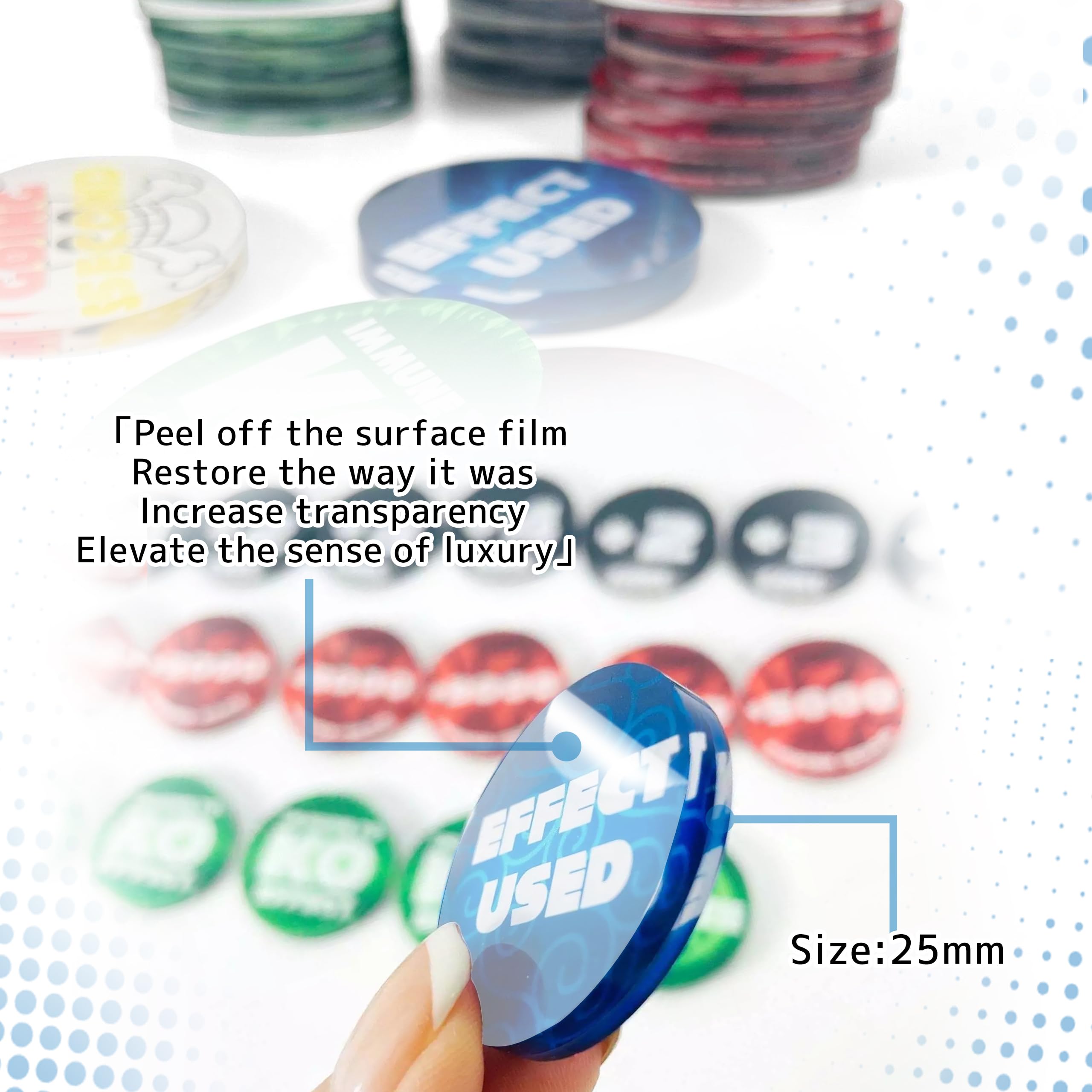 21pcs Acrylic Tokens Compatible with One Piece TCG - 4mm Thick Double-Sided Power & Cost Modifiers - Heavyweight Gameplay Markers with Pouch (Classics)